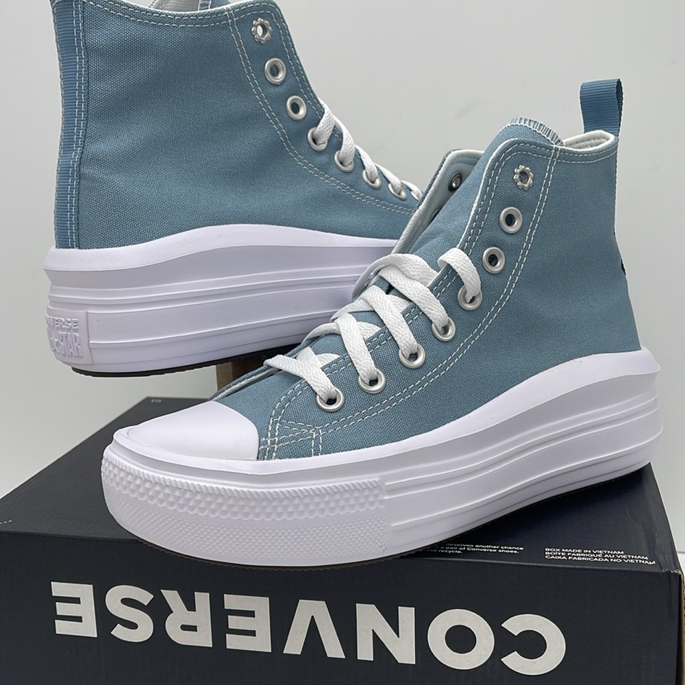 Vans WMNS A07237C
CTAS MOVE HI COCOON BLUE/WHITE Platforms Sneakers Chuck Taylor - Picture 10 of 16